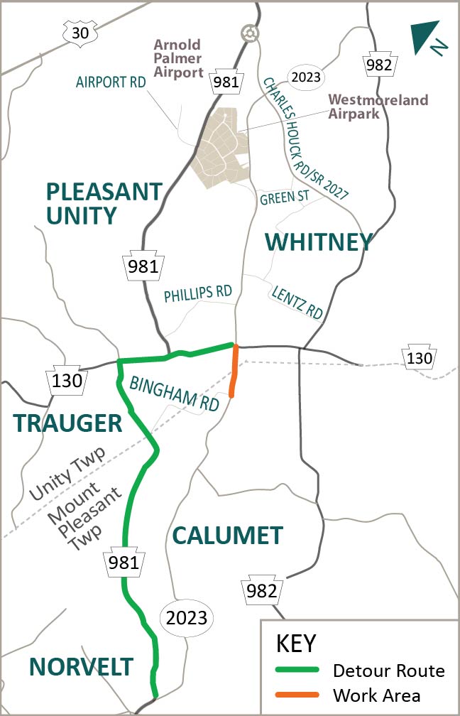 Y10 Detour Map